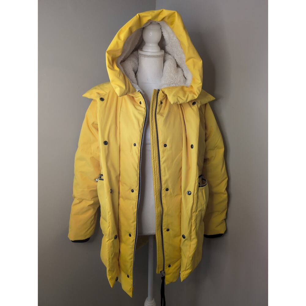 Orolay yellow outdoor puffer down insulated winter snow jacket Sm - Picture 3 of 14